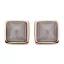 Victoria Rose gold colored earrings with brown gem