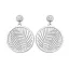 Victoria Silver Leaf Pattern Earrings