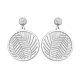 Victoria Silver leaf patterned earring