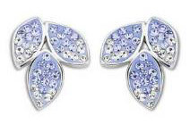 Victoria silver blue white stone petal earring