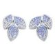 Victoria silver blue white stone petal earring