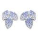 Victoria silver blue white stone petal earring