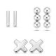 Victoria Silver color earrings set