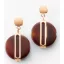 Victoria Rose gold colored brown patterned earrings