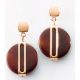 Victoria rose gold brown patterned earring