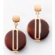 Victoria rose gold brown patterned earring