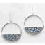 Victoria Silver Colored Blue Stone Earrings