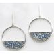 Victoria Silver colour blue stone earrings