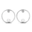 Victoria Silver-colored white pearl earrings