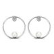 Victoria Silver colour white earring with beads