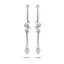 Victoria Silver Colored White Stone Spiral Earrings