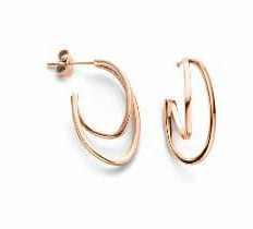 Victoria rose gold colour earrings