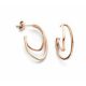 Victoria rose gold colour earrings