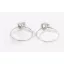 Victoria Silver colored hoop earrings with white stones
