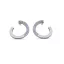 Victoria Silver colored blue, white patterned earrings
