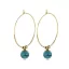 Victoria Gold-Colored Blue Pearl Earrings