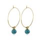 Victoria Gold color blue earring with beads