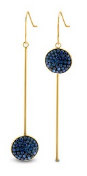 Victoria Gold coloured blue patterned earring