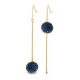 Victoria Gold coloured blue patterned earring