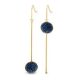 Victoria Gold coloured blue patterned earring