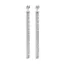 Victoria Silver Color White Stone Long Earrings