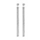 Victoria silver white stone long earring