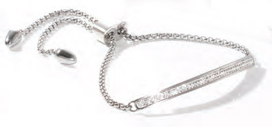 Victoria Silver white stone Bracelet