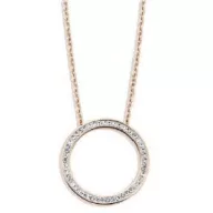 Victoria Rose gold-colored white stone necklace