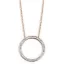 Victoria Rose gold-colored white stone necklace