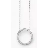 Victoria Silver-colored White Stone Necklace