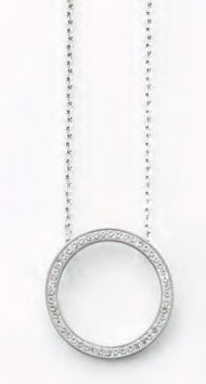 Victoria silver white stone necklace