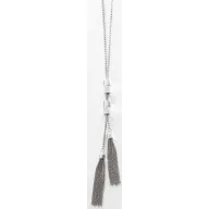 Victoria Silver-colored white stone necklace