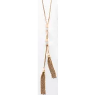 Victoria Rose gold colored white stone necklace