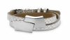 Victoria Silver leather Bracelet