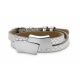 Victoria Silver leather Bracelet