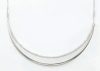 Victoria silver white stone crescent necklace