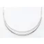 Victoria Silver Colored White Gem Crescent Moon Necklace