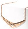 Victoria Rose gold colored black and white stone necklace