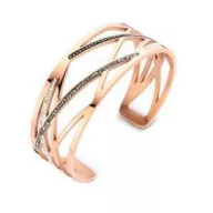   Victoria Rose gold-colored bracelet with black and white stones
