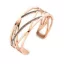 Victoria Rose gold-colored bracelet with black and white stones