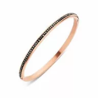 Victoria Rose gold color black stone bracelet