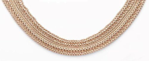 Victoria rose gold colour necklace