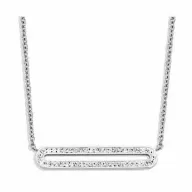 Victoria Silver Colored Necklace with White Stones