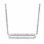 Victoria Silver Colored Necklace with White Stones
