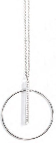 Victoria silver white stone necklace