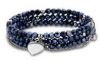 Victoria Heart pendant blue beaded bracelet