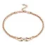 Victoria Rose gold color with white stone necklace