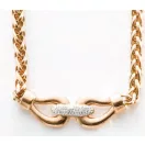 Victoria Rose gold color with white stone necklace