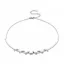 Victoria Silver-colored spiral necklace with white stones