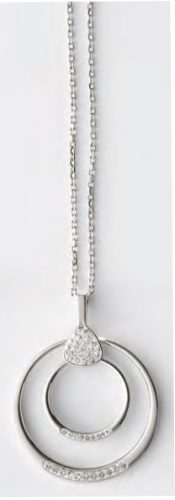 Victoria silver white stone necklace